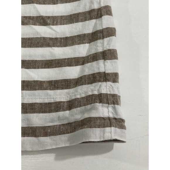 J Jill Skirt Women’s Lp Brown Stripe Love Linen Pull On Pockets Casual Bohemian - Picture 4 of 10